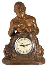 "JOE LOUIS WORLD CHAMPION" METAL BOXING CLOCK.