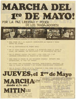 MAY DAY 1969 AND TWO ATTICA 1971 PROTEST RALLY HANDBILLS PLUS 2 BUTTONS.