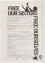 BLACK PANTHER 1969-1970 HANDBILLS NAMING FRED HAMPTON, WM. KUNSTLER, ABBIE HOFFMAN, PANTHER SISTERS.