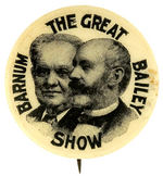 BARNUM & BAILEY EARLIEST KNOWN CIRCUS BUTTON FROM 1896.