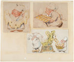 FERDINAND HORVATH ANIMATION CHARACTER ORIGINAL CONCEPT ART LOT.