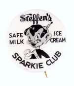 BIG JON & SPARKY CIRCA 1950 CLUB BUTTON FROM HAKE COLLECTION & CPB.