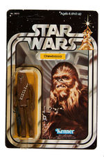 "STAR WARS - CHEWBACCA" ACTION FIGURE ON 21 BK CARD.