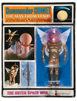 "THE OUTER SPACE MEN BY COLORFORMS COMMANDER COMET THE MAN FROM VENUS" CARDED ACTION FIGURE.