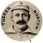 CAMEO PEPSIN GUM 1898 BASEBALL PLAYER REAL PHOTO BUTTON.