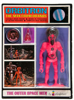 "THE OUTER SPACE MEN BY COLORFORMS  ORBITRON THE MAN FROM URANUS" CARDED ACTION FIGURE.