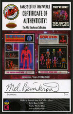 "THE OUTER SPACE MEN BY COLORFORMS  ORBITRON THE MAN FROM URANUS" CARDED ACTION FIGURE.