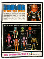 "THE OUTER SPACE MEN BY COLORFORMS XODIAC THE MAN FROM SATURN" CARDED ACTION FIGURE.