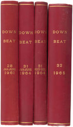 "DOWN BEAT" EXTENSIVE COLLECTION OF BOUND VOLUMES (219 ISSUES).