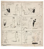 T. E. POWERS “JOY AND GLOOM” EARLY COMIC STRIP ORIGINAL ART.