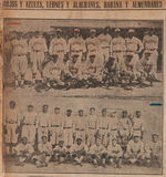 UNIQUE & INCREDIBLY COMPREHENSIVE COLLECTION OF 10 VOLUMES OF CUBAN NEWSPAPER BASEBALL CLIPPINGS.