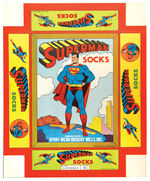 "SUPERMAN SOCKS" UNUSED BOX LABEL.