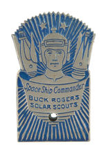 "SPACE SHIP COMMANDER BUCK ROGERS SOLAR SCOUTS" HIGH RANK BADGE IN HIGH GRADE CONDITION..