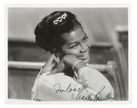 LIBERACE, LUCIANO PAVAROTTI & PEARL BAILEY SIGNED PHOTO TRIO.