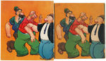 "POPEYE IN PUDDLEBURG" BLB-LIKE BOOK PAIR.