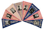 WORLD WAR I "ALLIED HEROES" MINI PENNANT LOT.