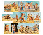 "BRAVES OF INDIAN NATIONS" CEREAL PREMIUM CARD SET.