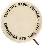 FOUR VERY EARLY RADIO INDUSTRY BADGES.