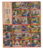 "THE THREE MUSKETEERS FLIP CARDS" UNCUT SHEET.