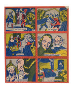 "THE THREE MUSKETEERS FLIP CARDS" UNCUT SHEET.