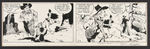 RED RYDER 1942 DAILY COMIC STRIP ORIGINAL ART AUTOGRAPHED BY FRED HARMAN.