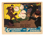 "GOVERNMENT AGENT VS. PUBLIC ENEMIES" STRIP CARDS.