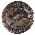 "THE SHADOW" PULP W/"THE SHADOW CLUB" BOYS LAPEL STUD.