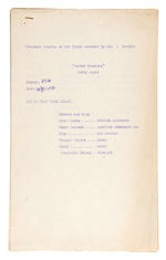 "SERGEANT PRESTON OF THE YUKON" ORIGINAL RADIO PROGRAM SCRIPT