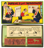 "POPEYE'S COMIC DEPARTMENT" COMIC STRIP THEME BOXED 8-STAMP SET.