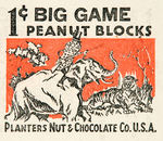 EXTREMELY RARE PLANTER'S HUNTED ANIMALS GUM CARD WRAPPER.