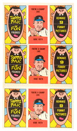 "TOPPS PAK O' FUN FOLDEES" CARDS FEATURING BABE RUTH.