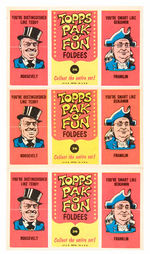 "TOPPS PAK O' FUN FOLDEES" CARDS FEATURING BABE RUTH.