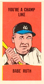 "TOPPS PAK O' FUN FOLDEES" CARDS FEATURING BABE RUTH.