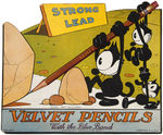 FELIX THE CAT "VELVET PENCILS" ADVERTISING STANDEE.