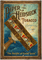 "PIPER-HEIDSIECK TOBACCO" TIN ADVERTISING SIGN.