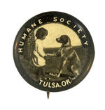 "TULSA, OK. HUMANE SOCIETY" CHARMING "PALS" BUTTON.