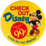 LARGE 1982 BUTTON WORN BY STORE CLERKS TO PROMOTE A SERIES OF DISNEY BOOKS.