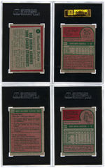 1975 TOPPS MINI BASEBALL CARD LOT ALL SGC GRADED.