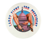 "LARRY FLYNT FOR PRESIDENT" SMALL VERSION BUTTON.