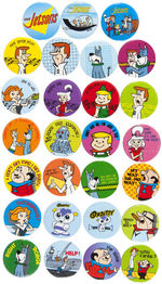 "THE JETSONS" COMPLETE SET OF 27 BUTTONS.