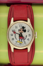 "MINNIE MOUSE" BRADLEY WATCH SET IN CASE WITH MICKEY MOUSE & GOOFY WATCHES.