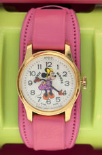 "MINNIE MOUSE" BRADLEY WATCH SET IN CASE WITH MICKEY MOUSE & GOOFY WATCHES.