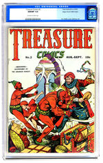 TREASURE COMICS #2 AUGUST/SEPTEMBER 1945 CGC 9.8 MILE HIGH COPY.