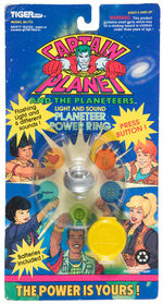 "CAPTAIN PLANET AND THE PLANETEERS" LIGHT AND SOUND POWER RING STILL CARDED.