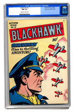 BLACKHAWK #12 FALL 1946 CGC 9.6 OFF-WHITE TO WHITE PAGES MILE HIGH COPY.