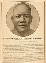 "WORLD'S HEAVY-WEIGHT CHAMPIONSHIP JIM FLYNN CHALLENGER AND JACK JOHNSON CHAMPION" 1912 PROGRAM.