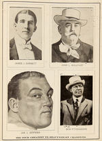 "WORLD'S HEAVY-WEIGHT CHAMPIONSHIP JIM FLYNN CHALLENGER AND JACK JOHNSON CHAMPION" 1912 PROGRAM.