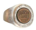 "KOOL-AID TREASURE HUNT" PREMIUM RING PLUS OFFER ON PACKET AND TWO WINGS BADGES.