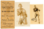 CUBAN BOXING CHAMPION KID CHOCOLATE AUTOGRAPHED PHOTO/SCORECARD/PROMO PHOTO.