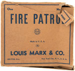 MARX "FIRE PATROL" BOXED FRICTION FIRE TRUCK.